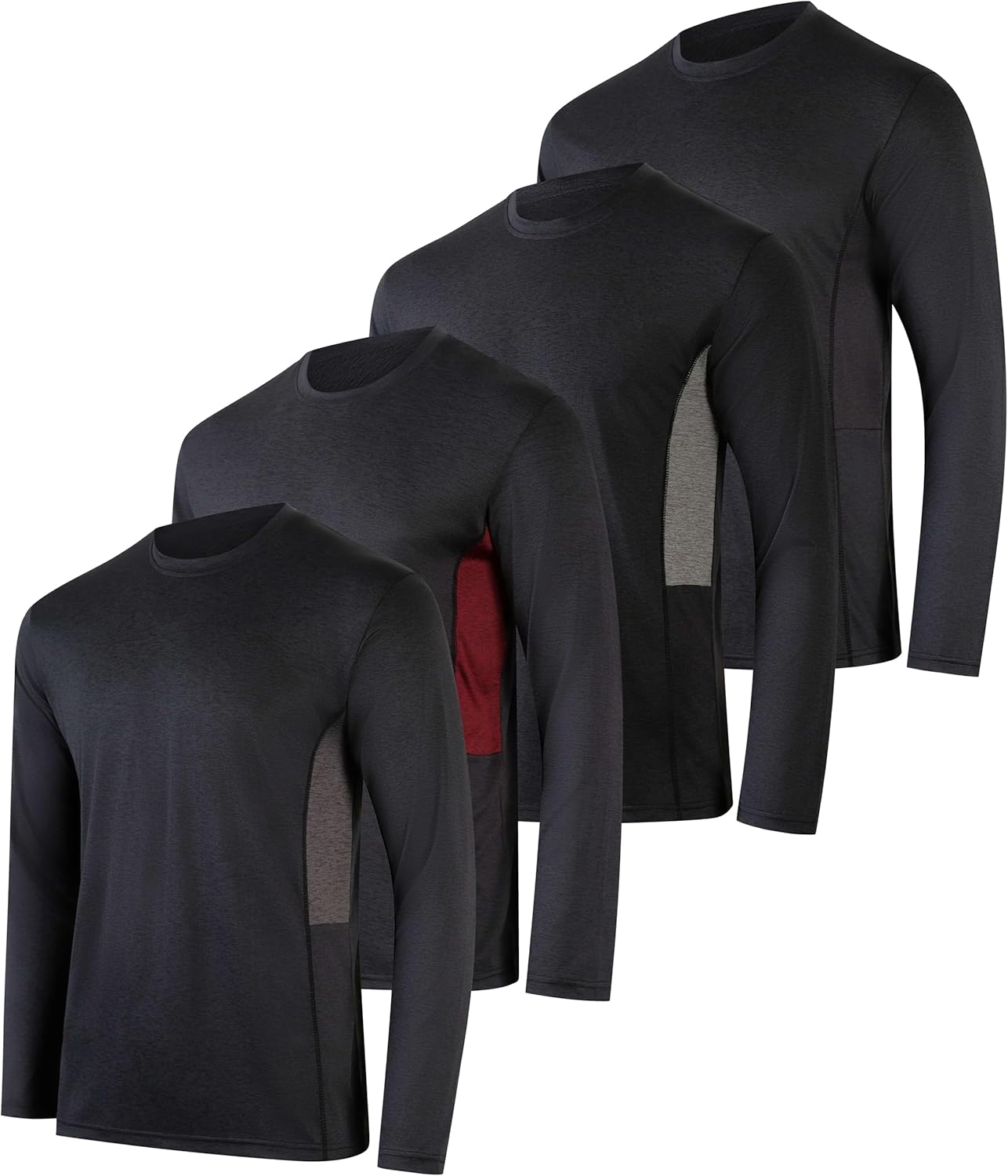 Mens Long Sleeve Dry Fit T Shirts for Hiking and Gym Workouts