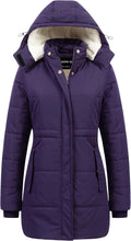 US Women's Thicken Sherpa Winter Coat Puffy Warm Snow Jacket - Cozy