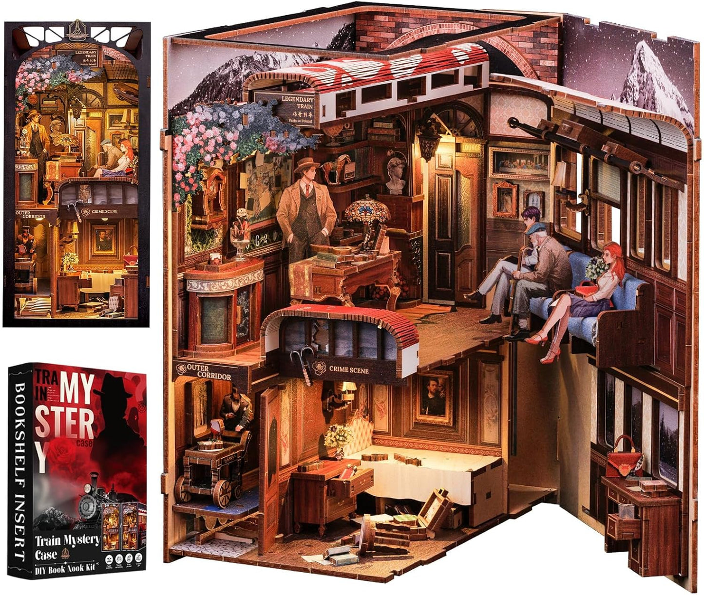 Cutefun Book Nook Kit - DIY Miniature House for Creative Teens