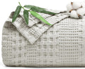 Cooling Waffle Blanket Twin Size Grey - Bamboo Cotton Blend