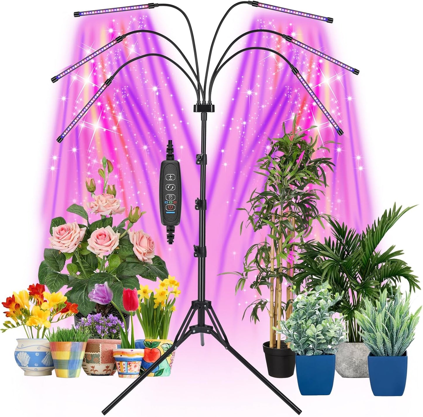 Grow Lights for Indoor Plants with Adjustable Tripod Stand