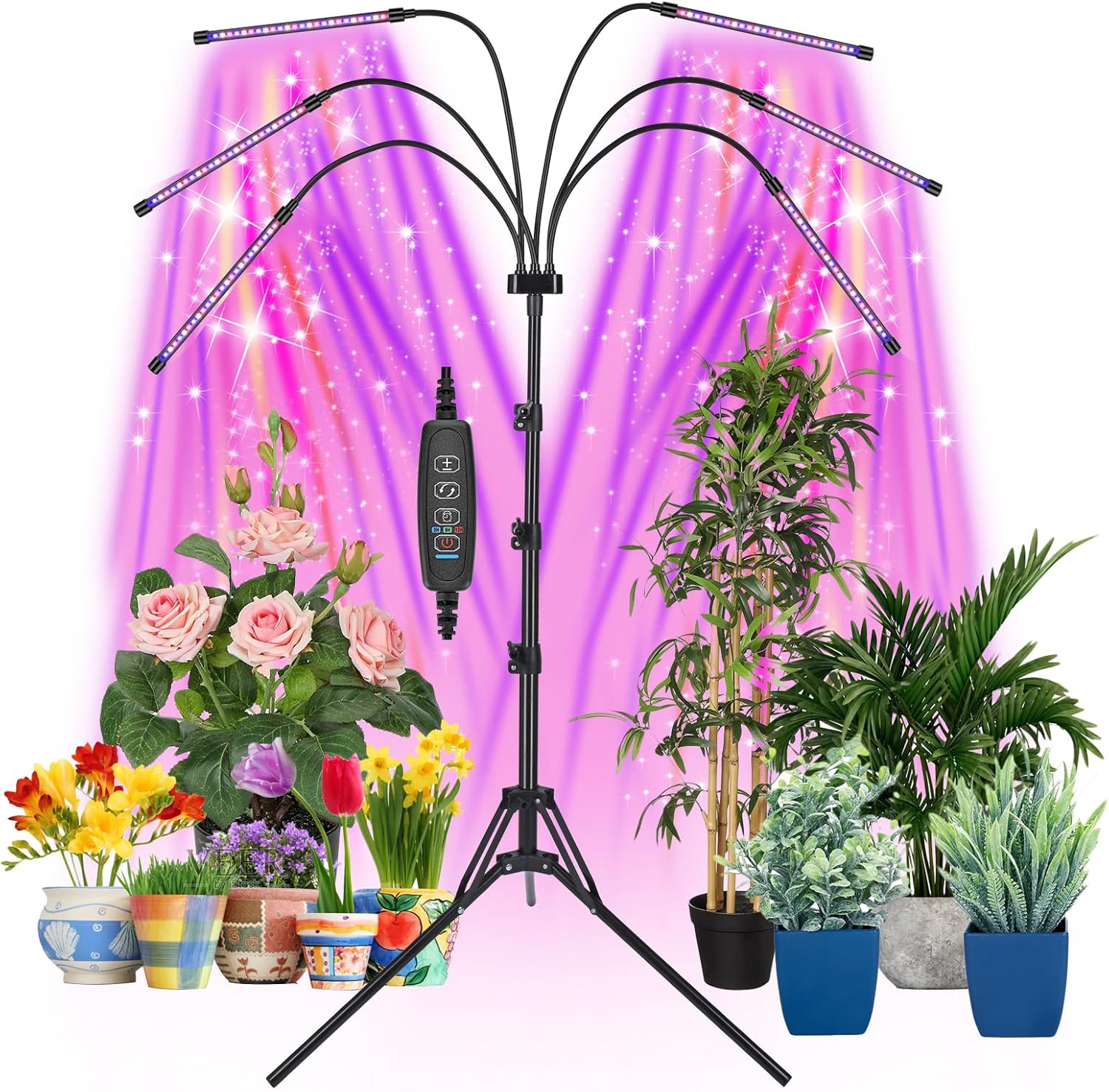 Grow Lights for Indoor Plants with Adjustable Tripod Stand