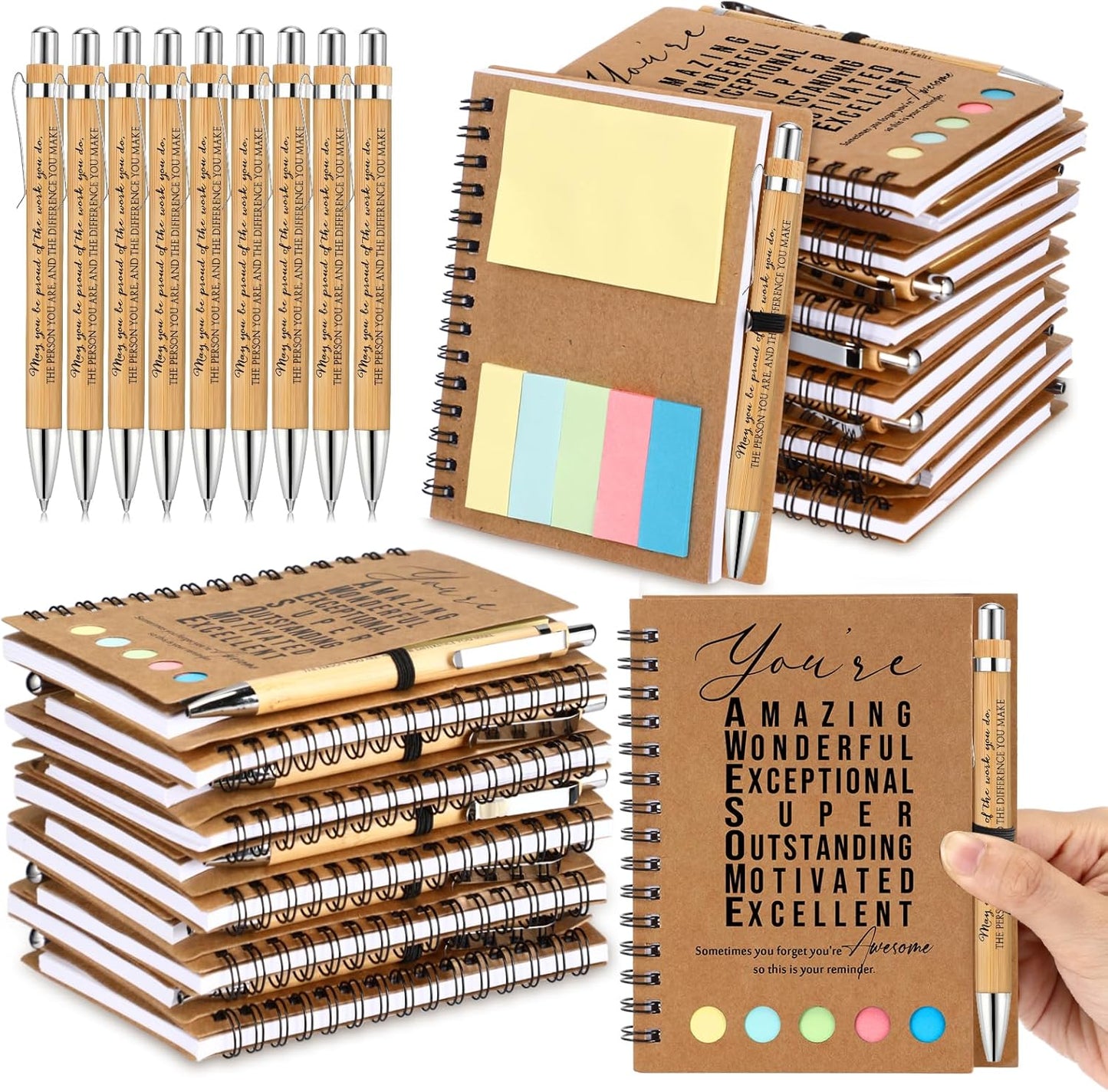 Inspirational Notebooks and Pens Set for Employee Appreciation Gifts
