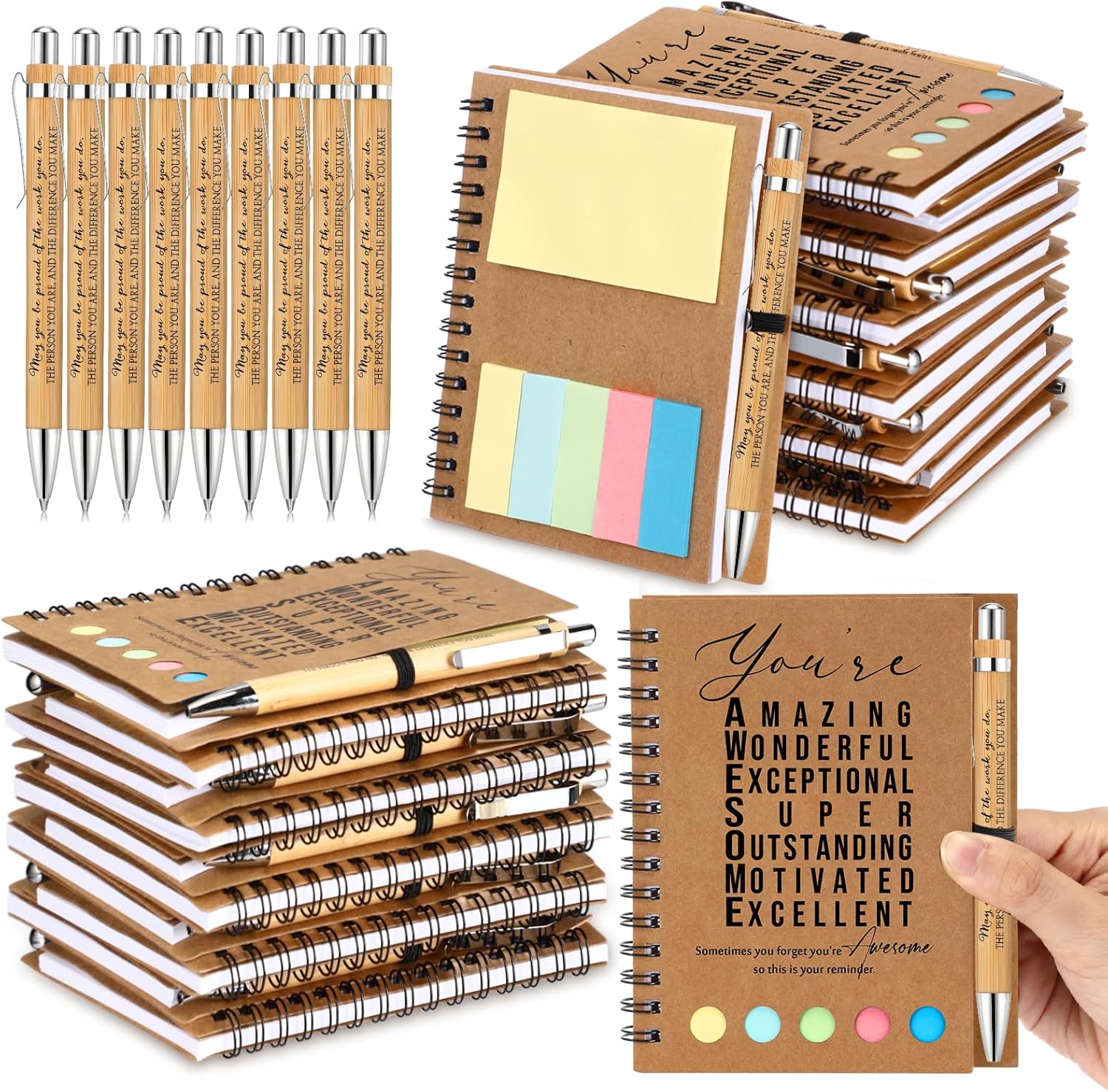 Inspirational Notebooks and Pens Set for Employee Appreciation Gifts