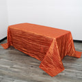 90 x 156 in Crinkle Taffeta Tablecloth Terracotta - Elegant Event