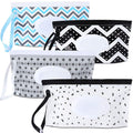 Baby Wipe Dispenser 4 Pack - Portable Refillable Wipe Holder