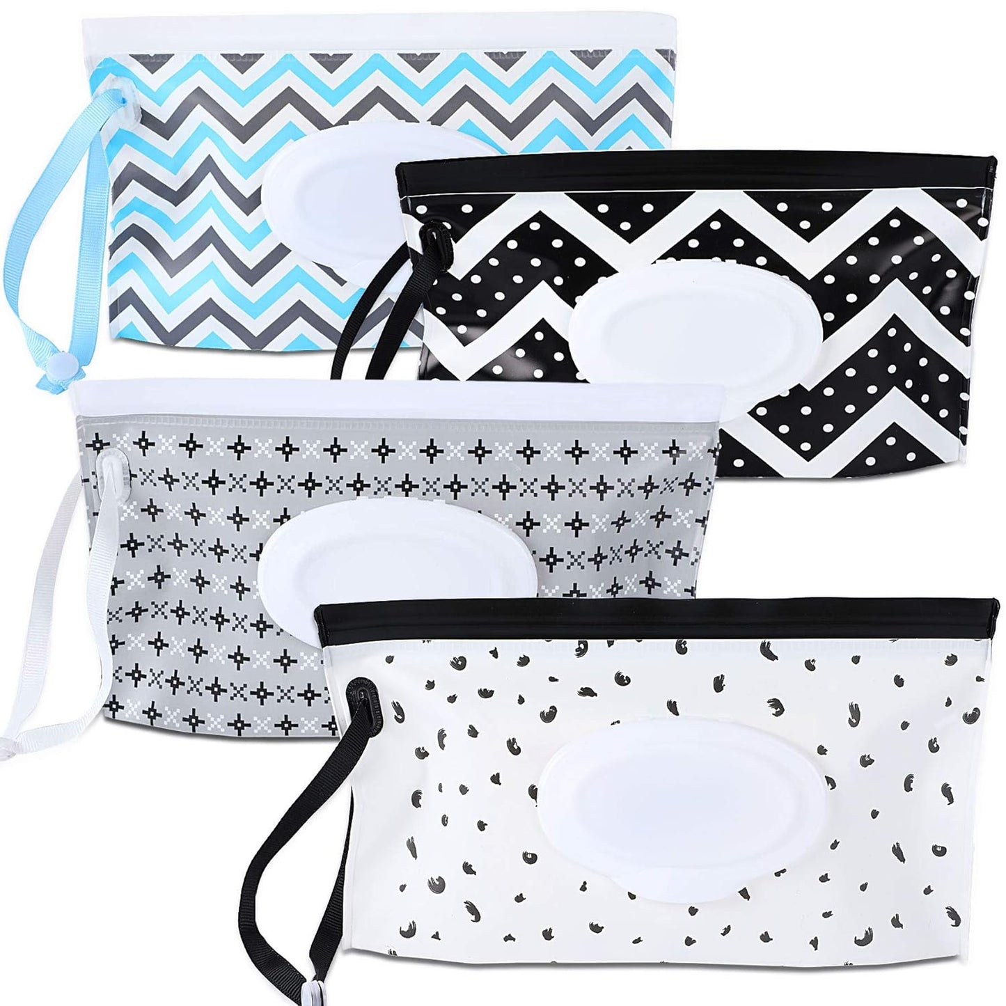 FEBSNOW 4-Pack Portable Baby Wipe Dispenser