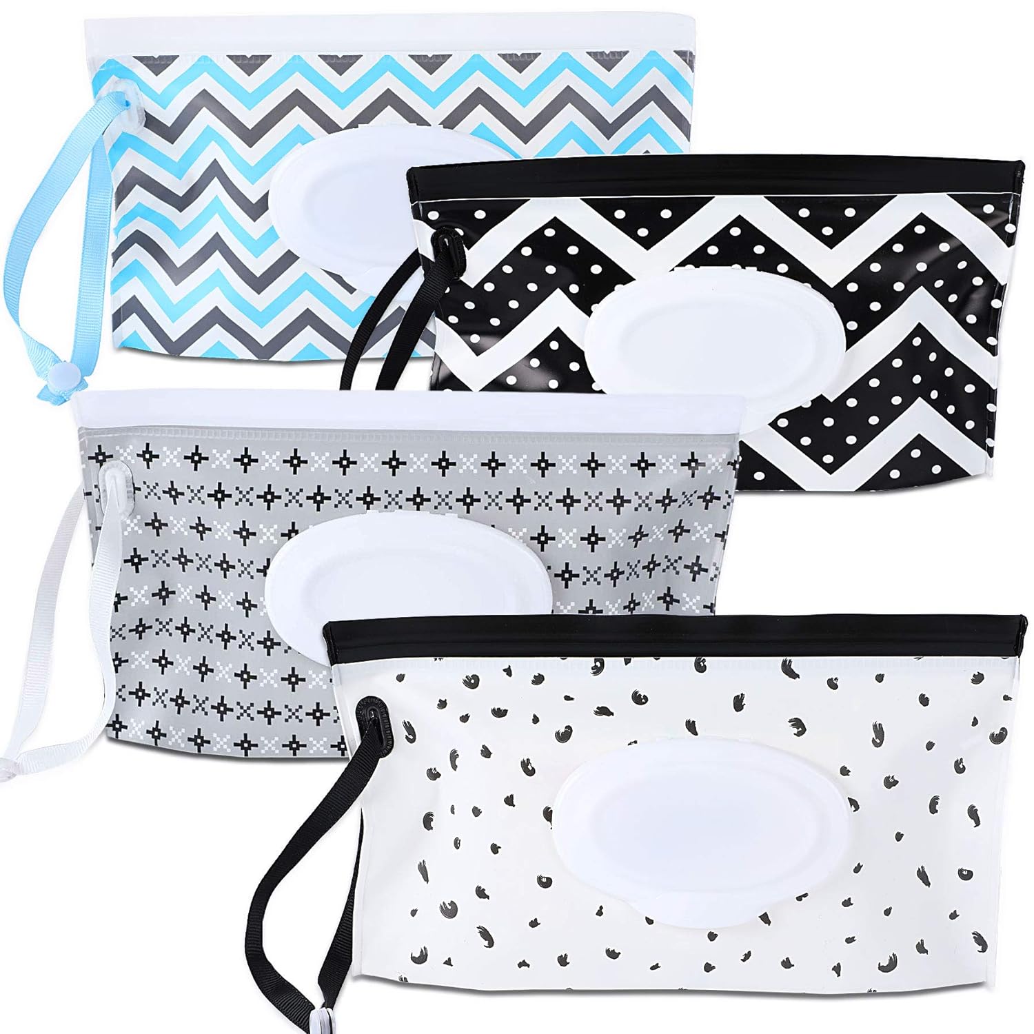 FEBSNOW 4-Pack Portable Baby Wipe Dispenser