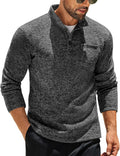 COOFANDY Men's Casual Henley Pullover Sweatshirt - Warm Slim Fit