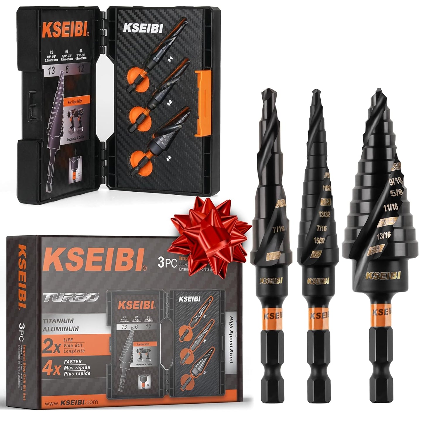 KSEIBI Step Drill Bit Set for High-Speed Steel Drilling Needs