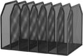 Metal 7-Section File Folder Organizer for Desk - Heavy-Duty Mesh