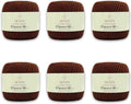 6 Skeins Sensy Crochet Thread Size 10 Brown - Fine Lace Crochet