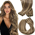 Sunny Hair Sew in Hair Extensions 22in Brown Highlights - Natural