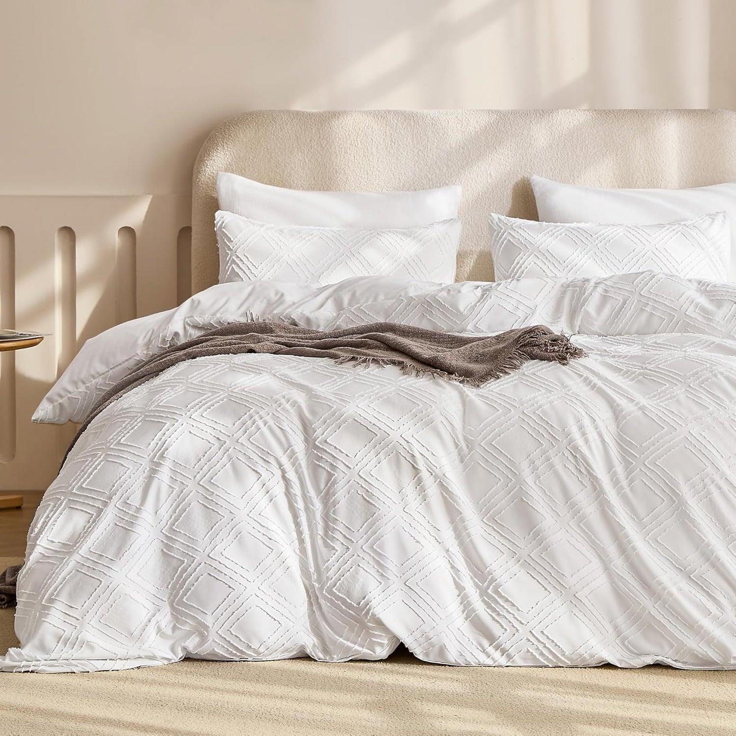 JELLYMONI Twin Size Duvet Cover Set with Boho Design and Comfort