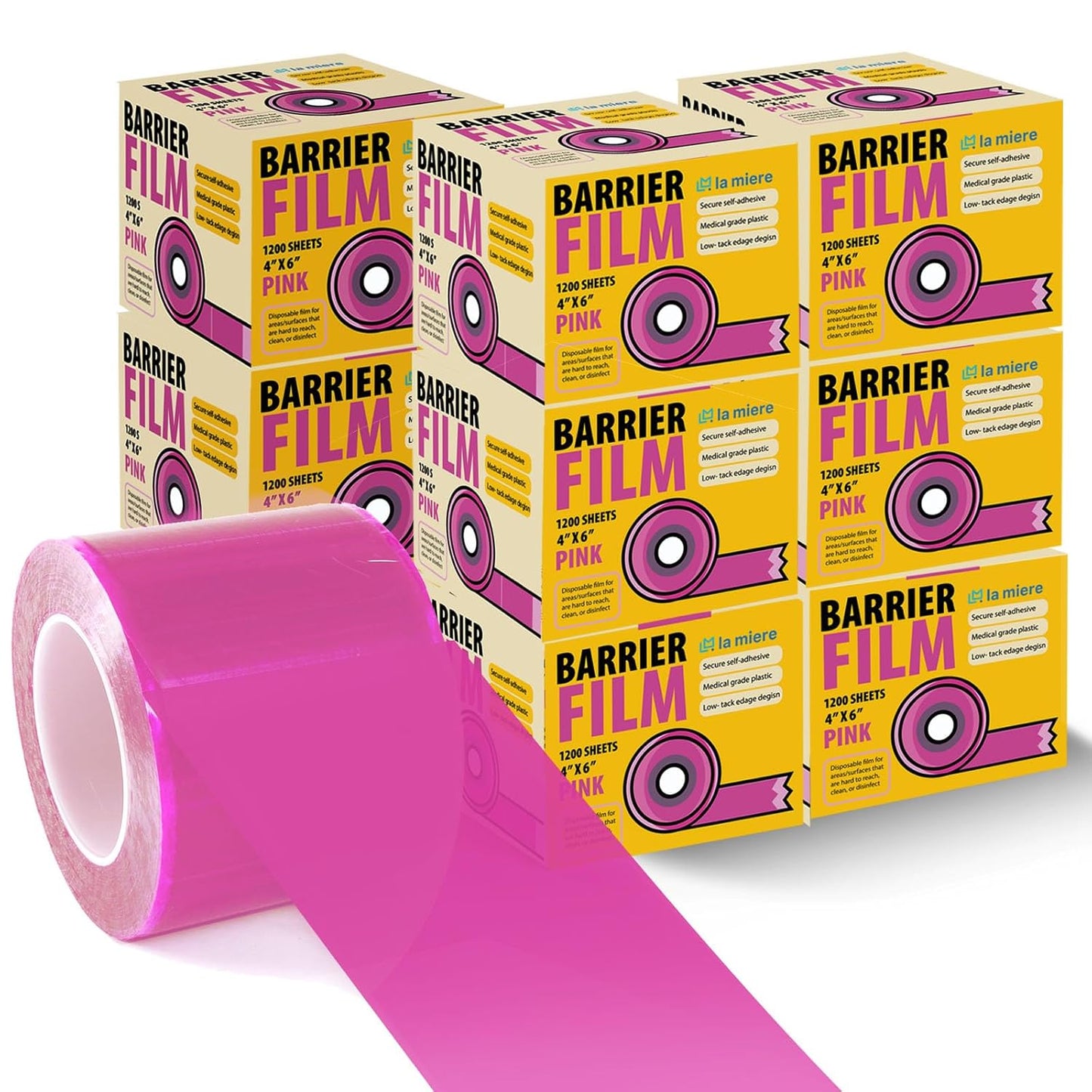 LA MIERE Barrier Film Tattoo Pink Tape for Dental Medical Use