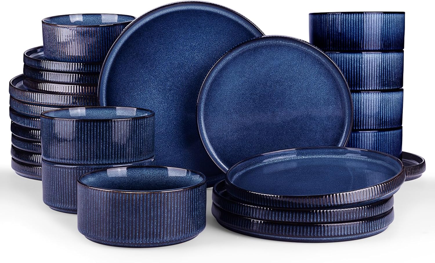 Famiware Star Plates and Bowls Sets - Modern Stoneware Dinnerware