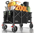 200L Collapsible Foldable Wagon - Large Heavy Duty Utility Cart