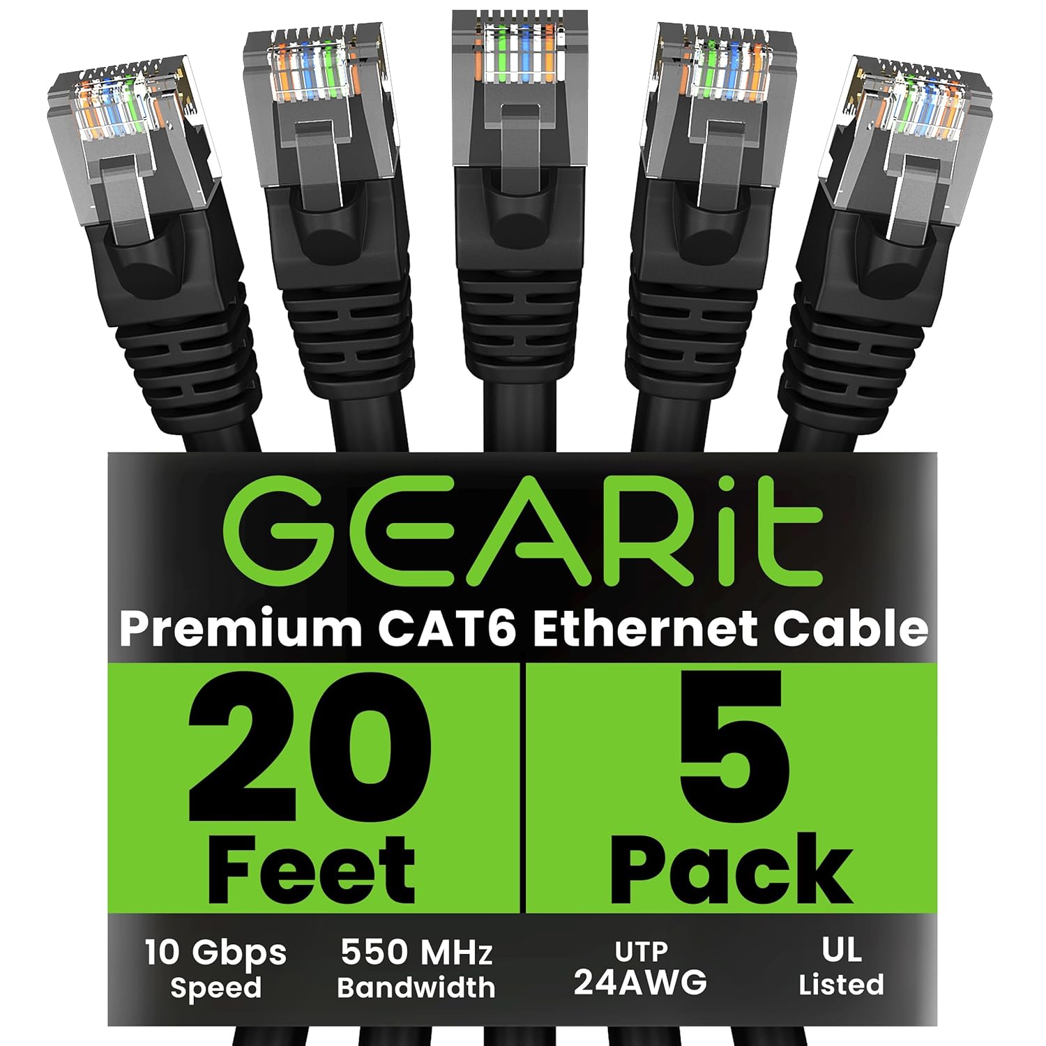 High-Performance Cat 6 Ethernet Cable Pack for Fast Networking