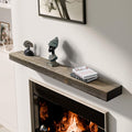 Solid Wood Fireplace Mantel Shelf 48in - Rustic Floating Mantle