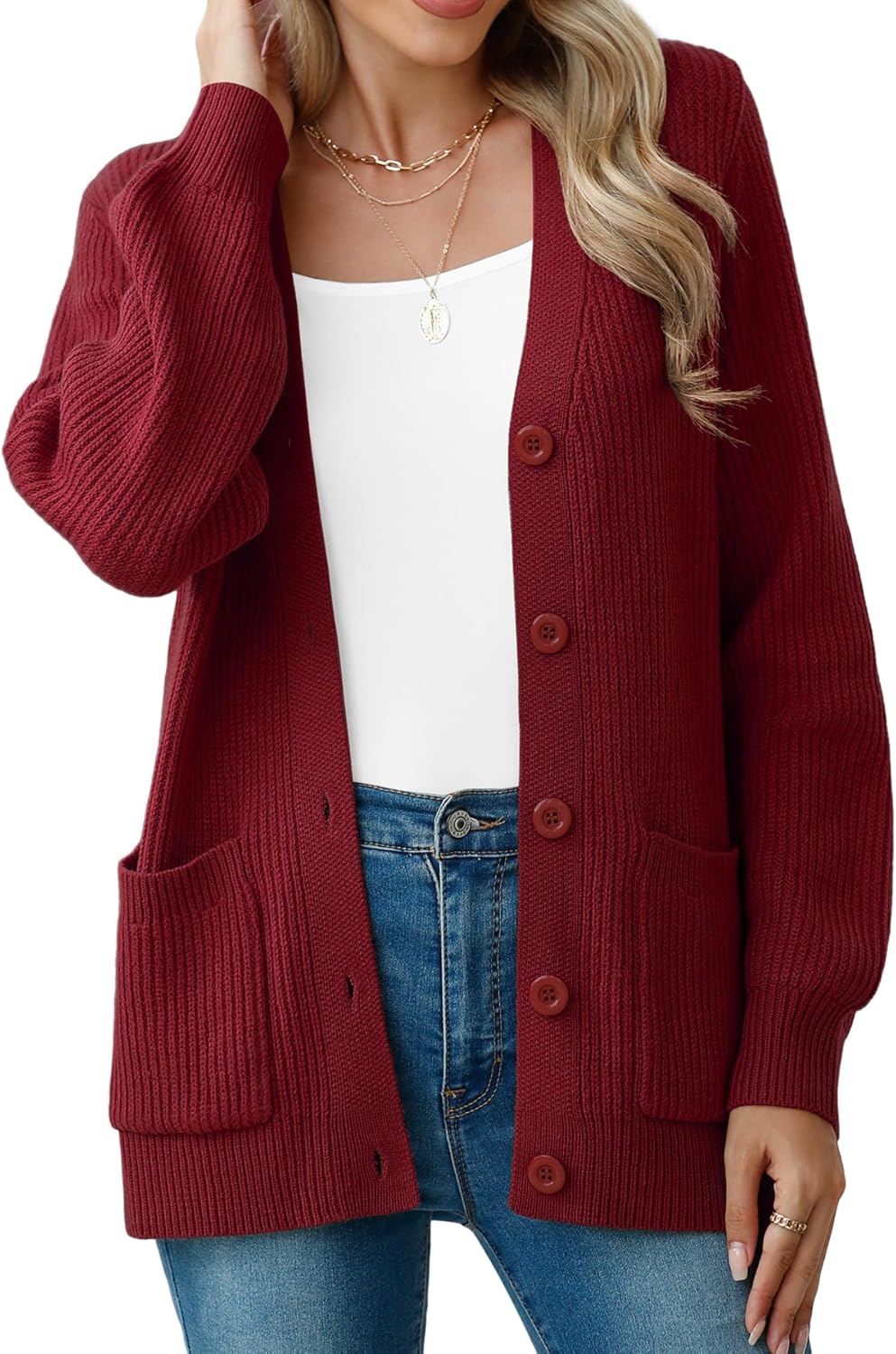 VIISHOW Women Chunky Knit Cardigan Sweater for Fall and Winter