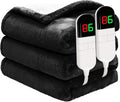 Premium Electric Blanket King 90in100in - Flannel Sherpa Dual Control