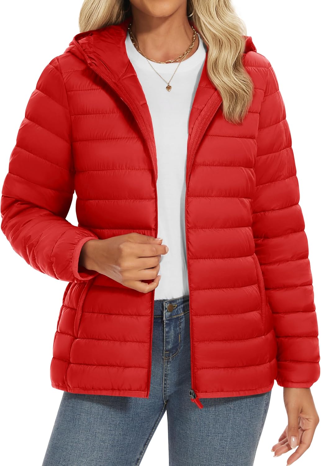 YUCOLEN Women's Puffer Jacket Lightweight Quilted Winter Coat