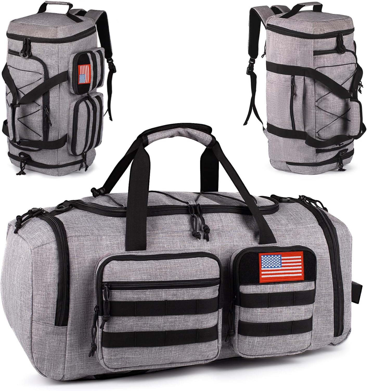 Tactical Gym Bag for Men with Shoe Compartment and Wet Pocket