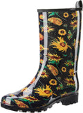 HISEA Women's Rain Boots Mid Calf Waterproof Garden Boots - Stylish