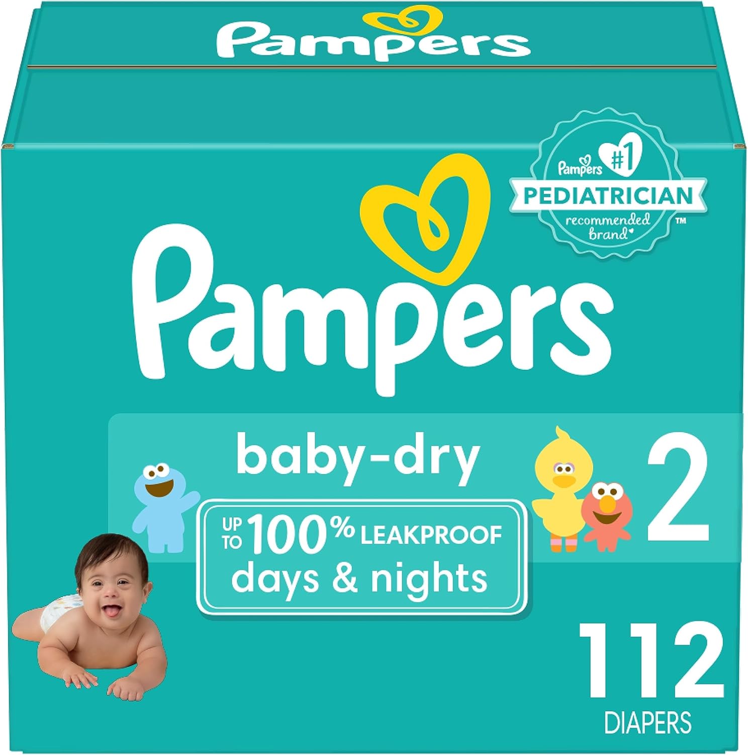 Pampers Baby Dry Diapers - Size 2, 112 Count - Ultimate Absorbency