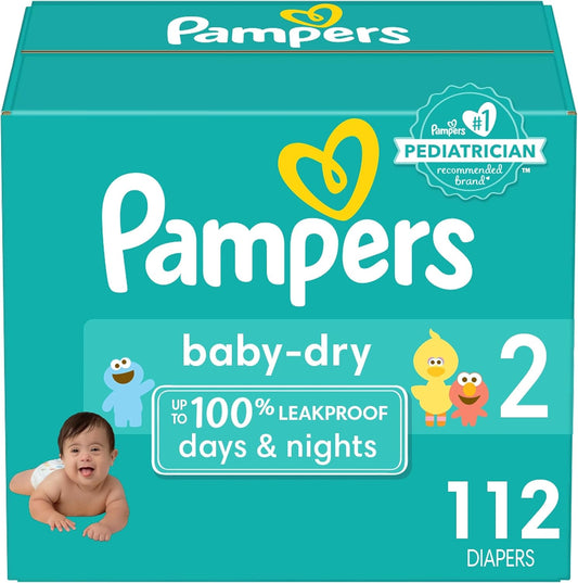 Pampers Baby Dry Diapers - Size 2, 112 Count - Ultimate Absorbency