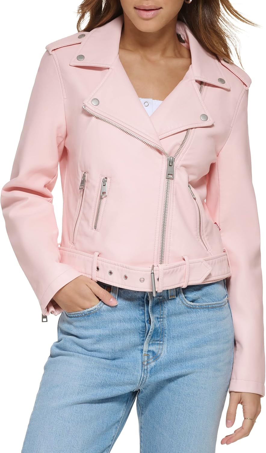 Levi's Womens The Belted Faux Leather Moto Jacket Review