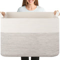 XXXL Large Blanket Basket 108L Storage Basket - Oversized Cotton Rope