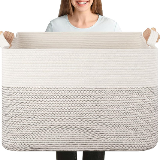 XXXL Large Blanket Basket for Living Room Storage Solutions
