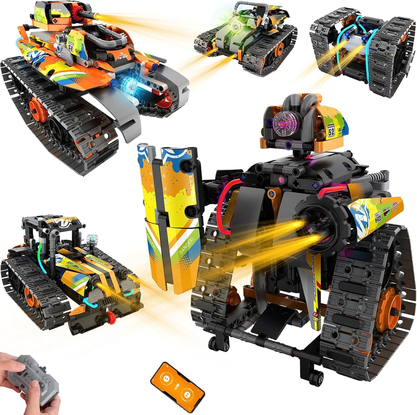 STEM Robot Building Kit for Kids Ages 8-12, 5 in 1 RC Toy