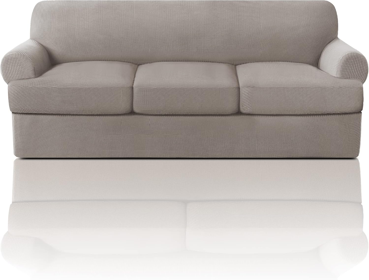 PrinceDeco T Cushion Sofa Slipcover 4 Pieces for T Cushion Couch