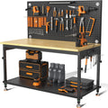48 in Heavy Duty Work Bench Adjustable Height - 2000 LB Capacity