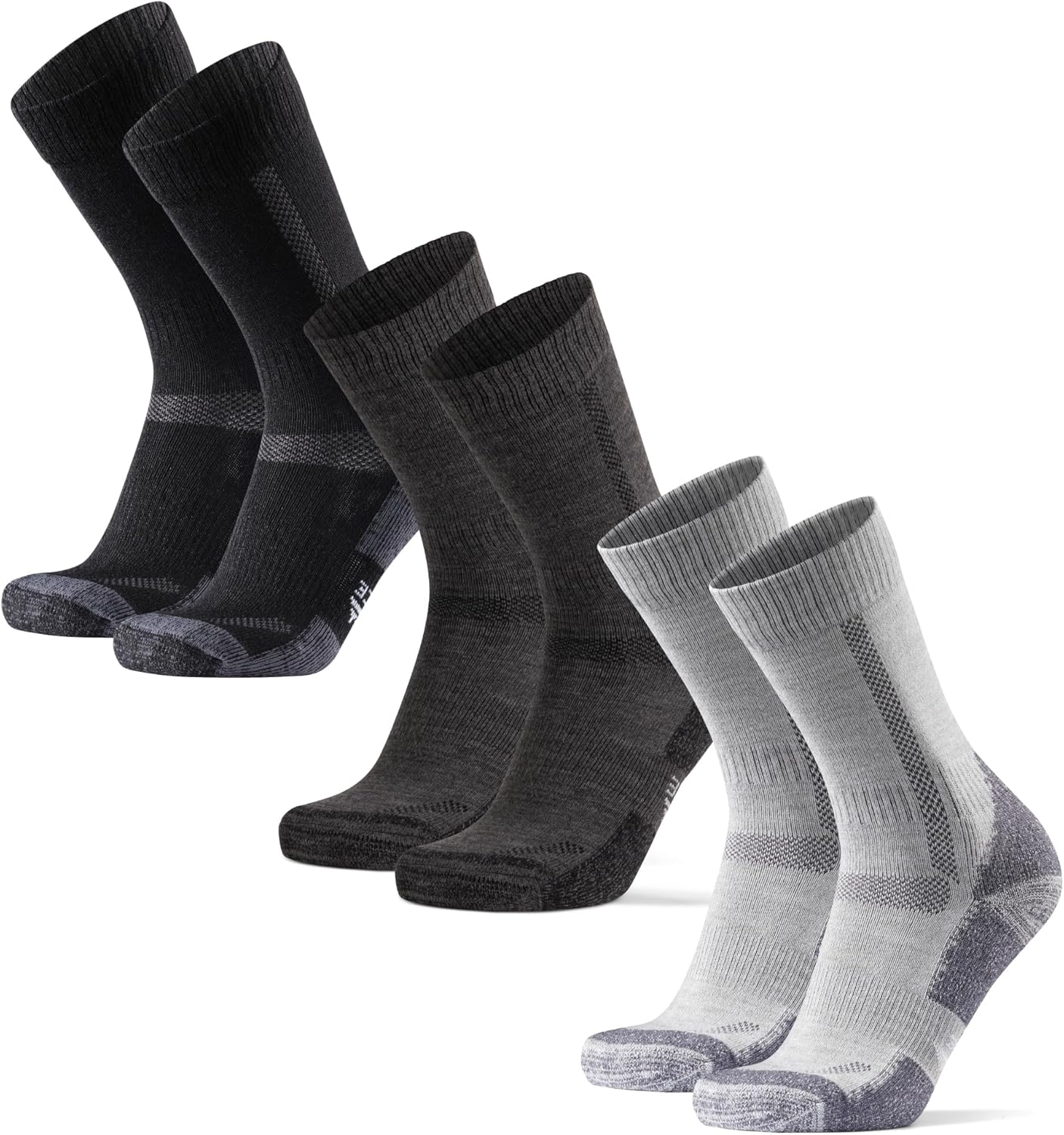DANISH ENDURANCE Hiking Socks - Merino Wool Anti Blister Cushioned