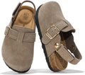 Genuine Leather Kids Clogs with Cork Footbed - Comfortable Kids