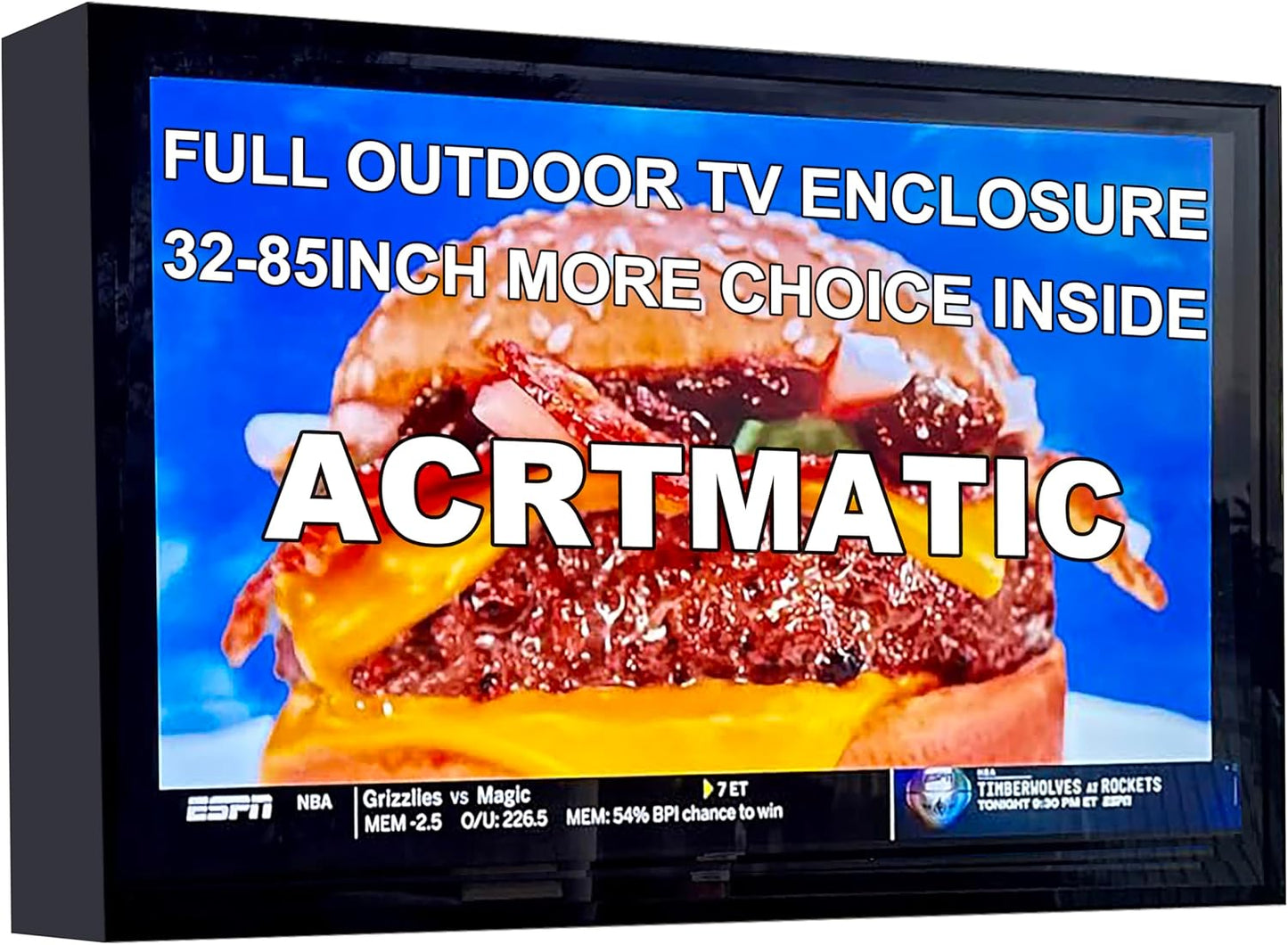 Weatherproof Outdoor TV Hard Cover with Transparent Front Panel