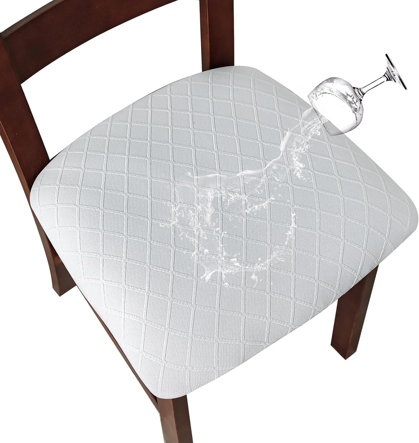 Genina Waterproof Seat Covers for Dining Room Chairs - 6 Pcs