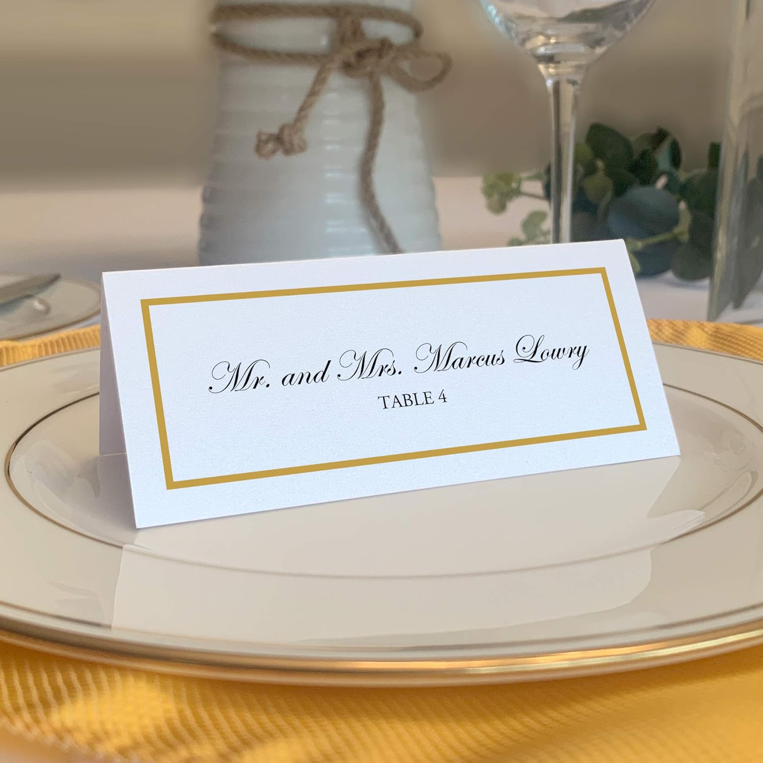 Single Line Border Place Cards Set of 150 for Events