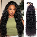 Human Hair Bundles Water Wave 20 22 24 in Burmese Curly Bundles