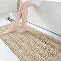 Chenille Striped Bathroom Rugs for Luxury Comfort and Style
