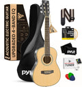 Pyle Acoustic Electric Guitar Kit 1/4 Scale Spruce - Starter 30 in