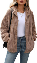 Womens Fleece Jacket Fall Winter Full Zip Sherpa Coat (Style 77TB)