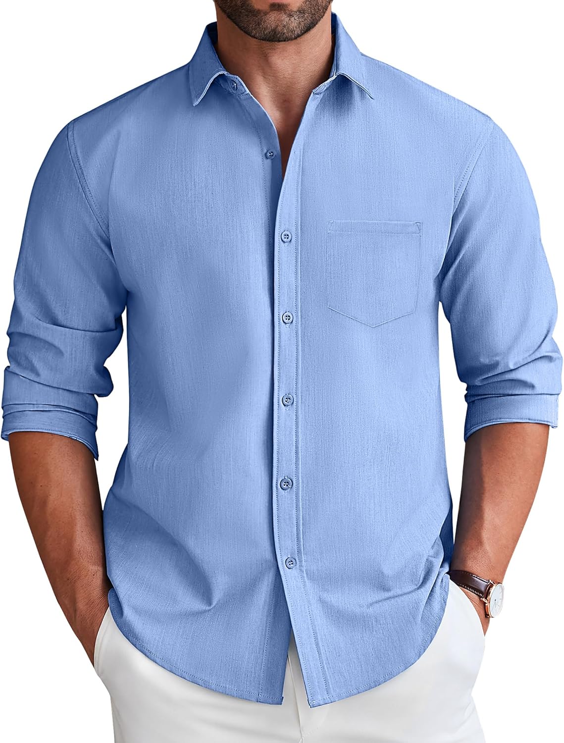 COOFANDY Men's Long Sleeve Button Down Shirt for Casual Style