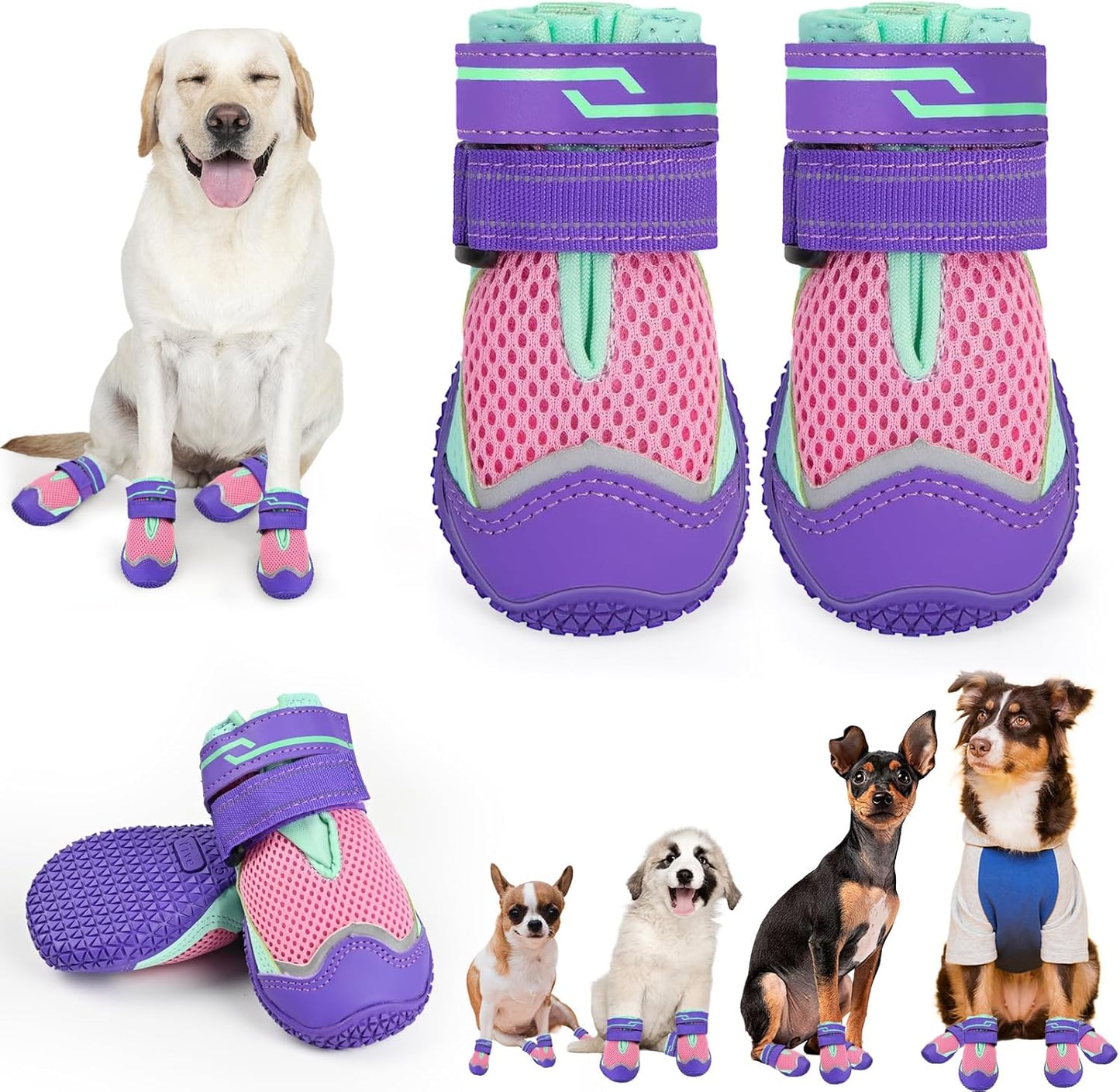 Dog Shoes for Large Medium Dogs - Comfortable & Breathable Boots