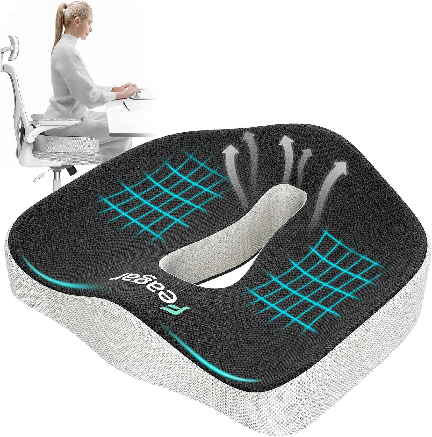 Feagar XL Memory Foam Cushion: Ultimate Comfort!