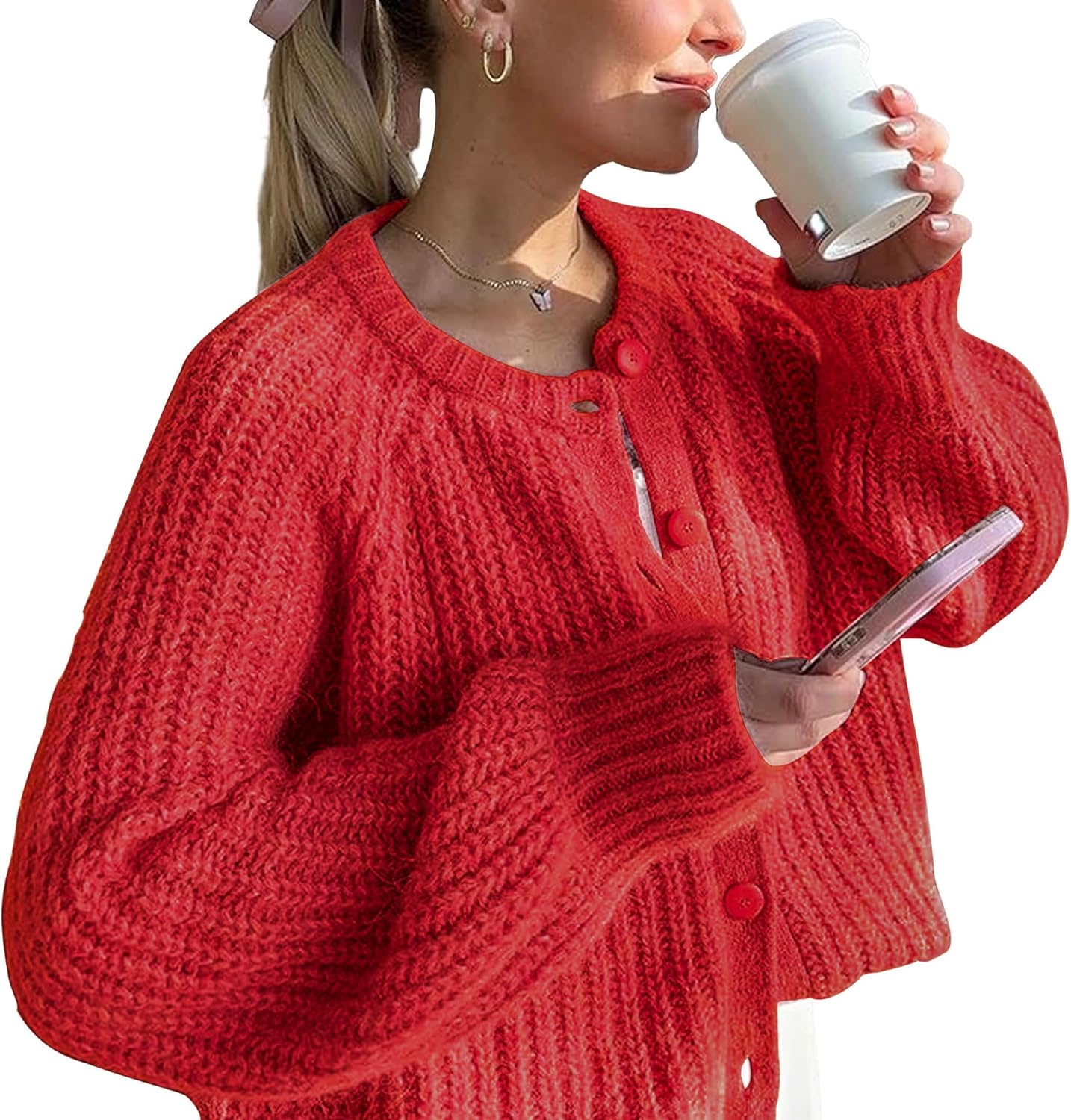 Chunky Knitted Cardigan Sweaters for Women - Stylish Comfort