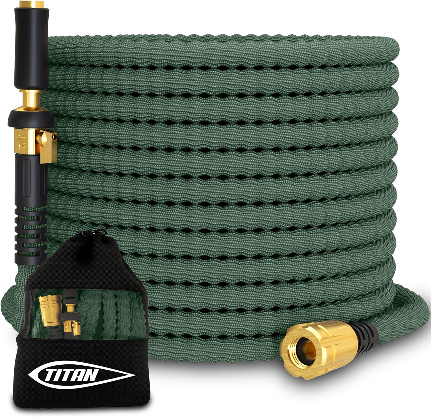 TITAN Flexible Garden Hose 10FT Ultra Lightweight & Durable